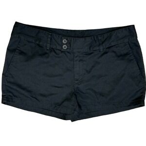 The North Face Women's Black Black‎ Chino Shorts Two Button Zip Closure Size 12